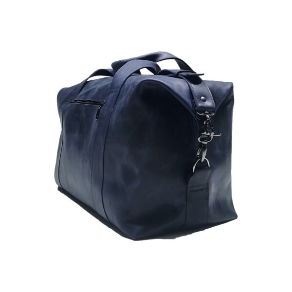 usnjena temno modra potovalna torba